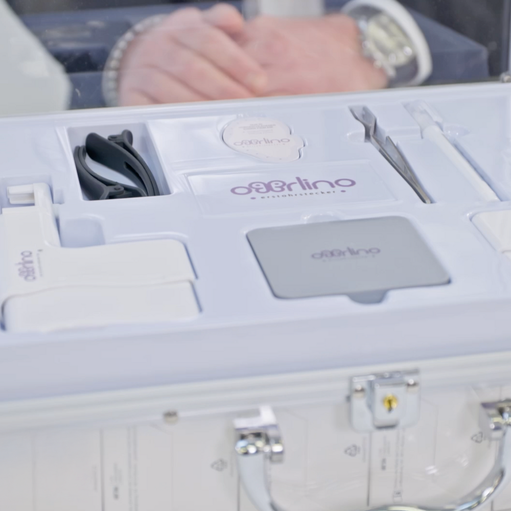 Ohrlino Starterset im Systemkoffer mit Ohrlochstechsystem und Zubehör
